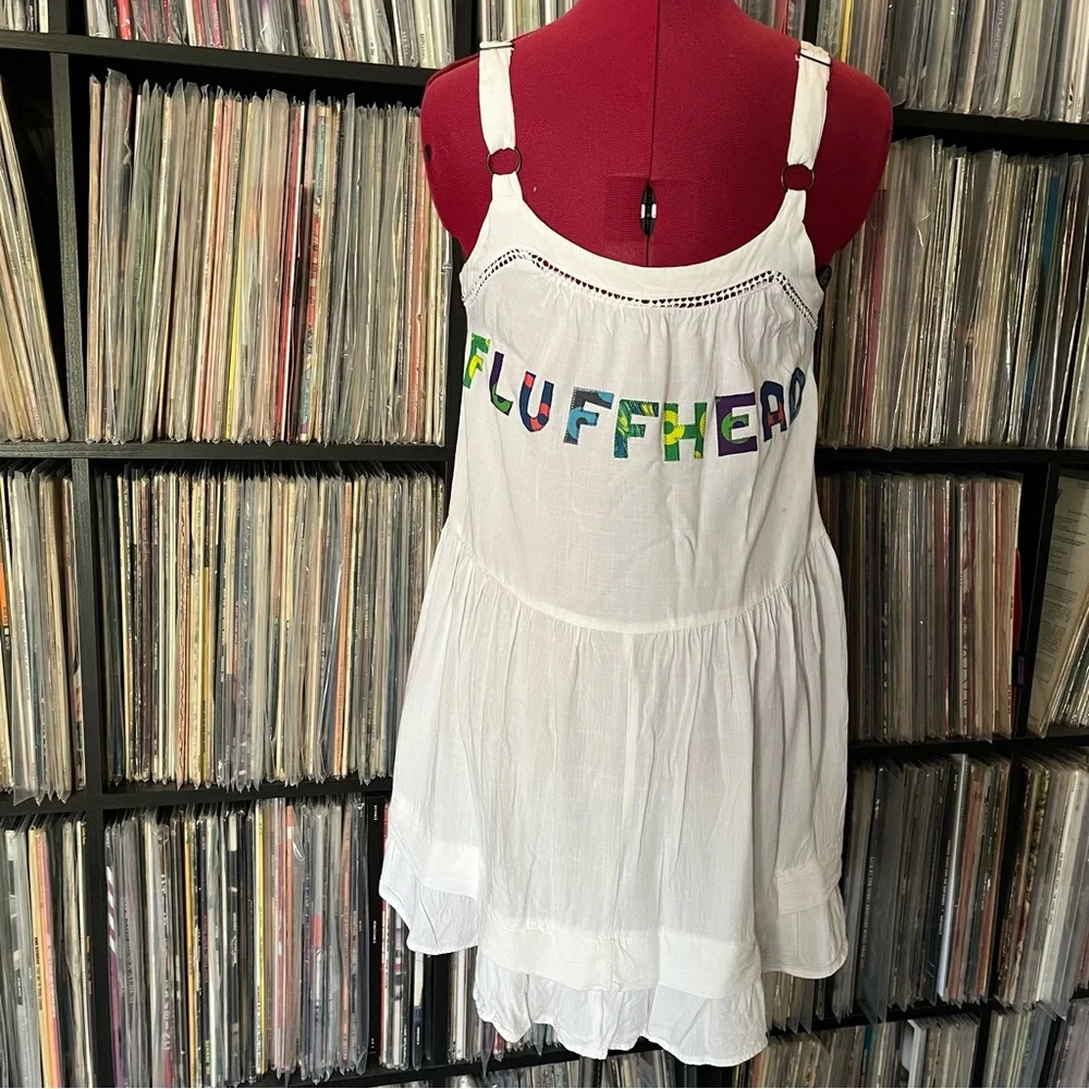 FLUFFHEAD mini dress pocket fishman donuts PHISH upcycled patchwork ⭕️🌈shakedown - Picture 3 of 15